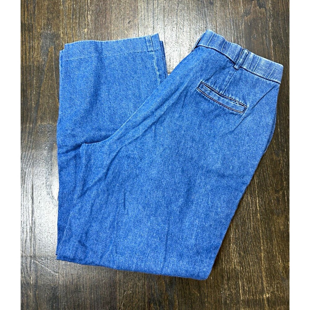 Kim Rogers Baggy Blue Denim Mom Jeans Medium Wash Size 12 Straight 100% Cotton